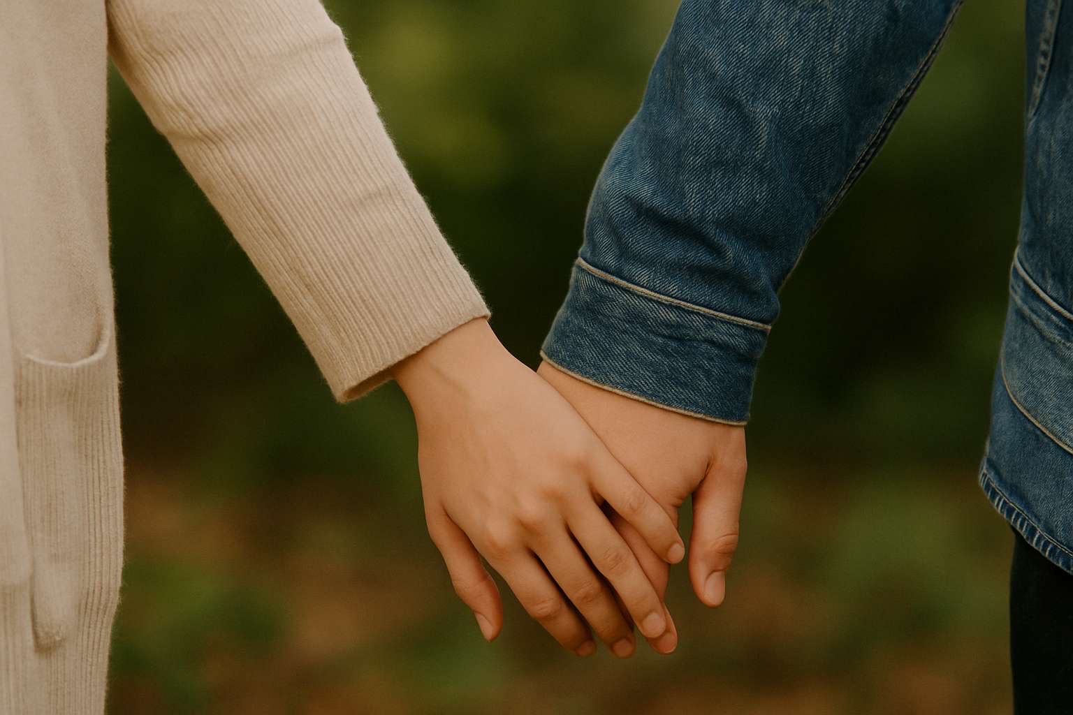 IMG_0071 A couple holding hands outdoors, symbolising connection and emotional support.